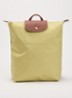 Le Pliage Original rugzak M met leren details - Pistachio