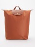 Le Pliage Original rugzak M met leren details - Cognac