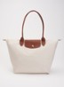 Le Pliage Original schoudertas L met leren details - Creme