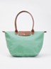 Le Pliage Original schoudertas L met leren details - Zeegroen