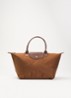 Le Pliage Original schoudertas L met leren details - Cognac