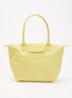 Le Pliage Original schoudertas M met details van leer - Lindegroen
