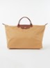 Le Pliage reistas L met leren details - Camel