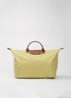 Le Pliage reistas L met leren details - Lime