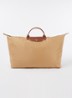 Le Pliage reistas XL met leren details - Camel