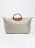 Le Pliage reistas XL met leren details - Grijs