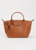 Le Pliage Xtra S handtas van leer met afneembare schouderriem - Oranjebruin