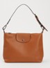 Le Pliage Xtra schoudertas M van leer - Oranjebruin