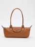 Le Pliage Xtra schoudertas M van leer - Oranjebruin