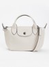 Le Pliage Xtra XS handtas van leer - Lichtgrijs