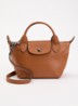 Le Pliage Xtra XS handtas van leer - Oranjebruin