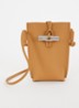 Le Roseau crossbody telefoonhoes van leer - Roestbruin