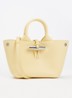 Le Roseau handtas XS van leer - Geel