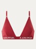 Bralette met logoband - Bordeauxrood
