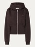 Sweatvest met logo en capuchon - Chocoladebruin