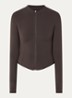 Sweatvest met opstaande kraag - Bruin