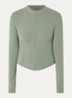 Sweatvest met opstaande kraag - Groen