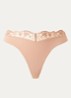 Tanga met kant - Beige