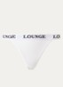 Tanga met logoband - Wit