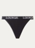 Tanga met logoband - Zwart