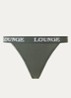 Tanga met logoband - Olijfgroen