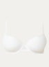 Voorgevormde T-shirt bh met mesh en borduring - Wit