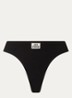 Lima string met logo en ribstructuur - Zwart