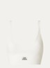 Posey ribgebreide bralette met logo - Gebroken wit
