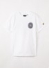 Borders T-shirt met front- en backprint - Wit
