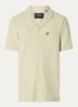 Crinkle Resort regular fit overhemd met borstzak - Beige