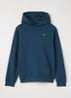 Hoodie met logoborduring - Indigo