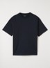Oversized T-shirt met logo - Donkerblauw