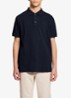 Polo in linnenblend - Donkerblauw