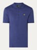 Regular fit polo van piqué katoen met logoborduring - Donkerblauw