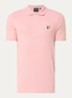 Slim fit polo van piqué katoen met logo - Roze