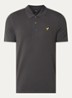 Slim fit polo van piqué katoen met logo - Antraciet