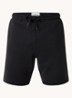Straight fit korte joggingbroek van  katoen met logo  - Zwart