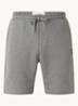 Straight fit korte joggingbroek van  katoen met logo  - Grijsmele