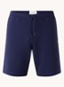 Straight fit korte joggingbroek van  katoen met logo  - Donkerblauw
