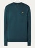 Sweater met logoborduring - Petrol