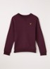 Sweater met logoborduring - Bordeauxrood