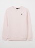 Sweater met logoborduring - Lichtroze