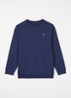 Sweater met logoborduring - Indigo