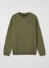 Sweater met logoborduring - Legergroen