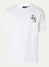 T-shirt met logo- en backprint - Wit