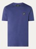 T-shirt met logoborduring - Donkerblauw