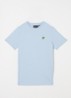 T-shirt met logoborduring - Lichtblauw