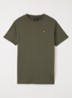 T-shirt met logoborduring - Legergroen