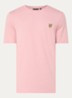 T-shirt met merkembleem - Zalmroze