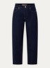 Danni high waist tapered jeans met donkere wassing - Donkerblauw